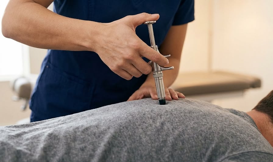 Chiropractic treatment session
